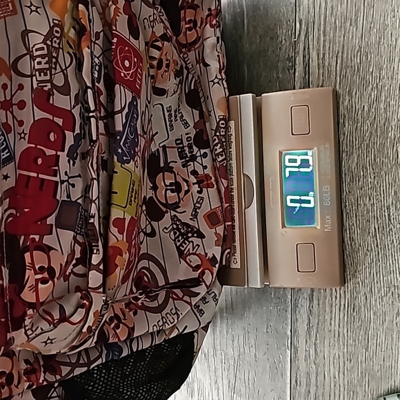 Disney Parks Backpack Nerd print Mickey Mouse & Minnie Donald Duck Goofey 🐶b33 - Picture 7 of 7